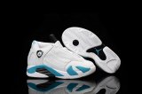 Wholesale Cheap Air Jordan 14 Kid Shoes White/blue-black