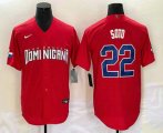 Cheap Men's Dominican Republic Baseball #22 Juan Soto 2023 Red World Classic Stitched Jersey