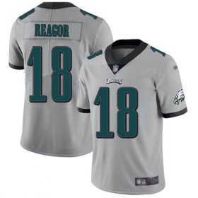 Wholesale Cheap Nike Eagles #18 Jalen Reagor Silver Men\'s Stitched NFL Limited Inverted Legend Jersey