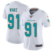 Wholesale Cheap Nike Dolphins #91 Cameron Wake White Women's Stitched NFL Vapor Untouchable Limited Jersey