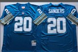 Cheap Men's Detroit Lions #20 Barry Sanders Blue Throwback Jersey