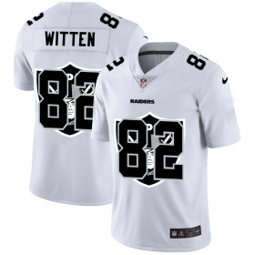 Wholesale Cheap Las Vegas Raiders #82 Jason Witten White Men\'s Nike Team Logo Dual Overlap Limited NFL Jersey