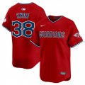 Cheap Men's Cleveland Guardians #38 Steven Kwan Red Alternate Limited Stitched Baseball Jersey