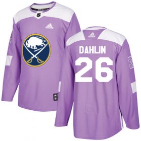 Wholesale Cheap Adidas Sabres #26 Rasmus Dahlin Purple Authentic Fights Cancer Stitched NHL Jersey