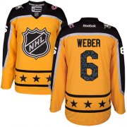 Wholesale Cheap Canadiens #6 Shea Weber Yellow 2017 All-Star Atlantic Division Stitched NHL Jersey