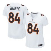 Wholesale Cheap Nike Broncos #84 Shannon Sharpe White Women's Stitched NFL Game Event Jersey