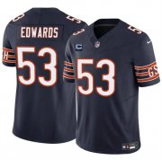 Cheap Men's Chicago Bears #53 T.J. Edwards Navy 2024 F.U.S.E. With 1-star C Patch Vapor Untouchable Limited Football Stitched Jersey