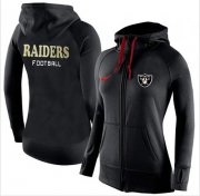 Wholesale Cheap Women's Nike Las Vegas Raiders Full-Zip Performance Hoodie Black_1