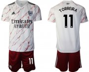 Wholesale Cheap Men 2020-2021 club Arsenal away 11 white Soccer Jerseys