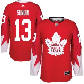 Wholesale Cheap Adidas Maple Leafs #13 Mats Sundin Red Team Canada Authentic Stitched NHL Jersey