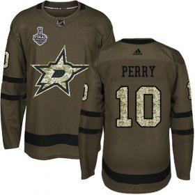 Cheap Adidas Stars #10 Corey Perry Green Salute to Service Youth 2020 Stanley Cup Final Stitched NHL Jersey