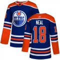 Wholesale Cheap Adidas Oilers #18 James Neal Royal Alternate Authentic Stitched NHL Jersey