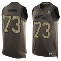 Wholesale Cheap Nike Ravens #73 Marshal Yanda Green Men's Stitched NFL Limited Salute To Service Tank Top Jersey