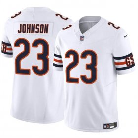 Cheap Men\'s Chicago Bears #23 Roschon Johnson White 2023 F.U.S.E. Vapor Stitched Football Jersey