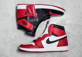 Wholesale Cheap Air Jordan 1 High OG Homage To Home Varsity red/black-White