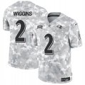 Cheap Men's Baltimore Ravens #2 Nate Wiggins 2024 F.U.S.E. Arctic Camo Salute to Service Limited Football Stitched Jersey