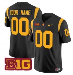 Cheap Men\'s USC Trojans ACTIVE PLAYER Custom Black 2024 F.U.S.E. Vapor Limited Stitched Jersey