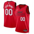 Cheap Men's Miami Heat Active Player Custom Red 2024-25 City Edition Stitched Basketball Jersey