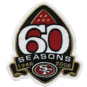 Wholesale Cheap Stitched San Francisco 49ers 60th Season Jersey Patch (2006)