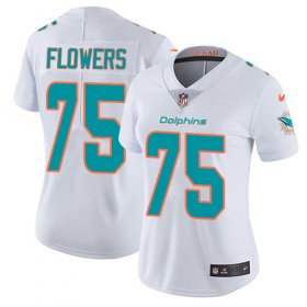 Wholesale Cheap Nike Dolphins #75 Ereck Flowers White Women\'s Stitched NFL Vapor Untouchable Limited Jersey