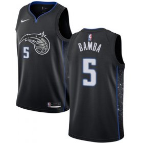 Wholesale Cheap Nike Magic #5 Mohamed Bamba Black NBA Swingman City Edition 2018-19 Jersey