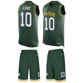 Wholesale Cheap Nike Packers #10 Jordan Love Green Team Color Men\'s Stitched NFL Limited Tank Top Suit Jersey