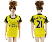 Wholesale Cheap Women's Arsenal #21 Chambers Away Soccer Club Jersey