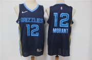 Wholesale Cheap Men's Memphis Grizzlies #12 Ja Morant Black Nike 75th Anniversary Diamond 2021 Stitched Jersey