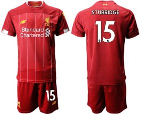 Wholesale Cheap Liverpool #15 Sturridge Red Home Soccer Club Jersey