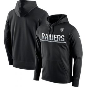 Wholesale Cheap Men\'s Las Vegas Raiders Nike Black Sideline Circuit Pullover Performance Hoodie