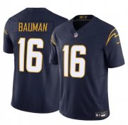 Cheap Men's Los Angeles Chargers #16 Casey Bauman Navy 2024 F.U.S.E. Vapor Limited Football Stitched Jersey