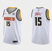 Wholesale Cheap Men's Denver Nuggets #15 Nikola Jokic White 2019-20 Association Edition Stitched Jersey