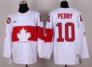 Wholesale Cheap Olympic 2014 CA. #10 Corey Perry White Stitched NHL Jersey