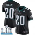 Wholesale Cheap Nike Eagles #20 Brian Dawkins Black Alternate Super Bowl LII Men's Stitched NFL Vapor Untouchable Limited Jersey