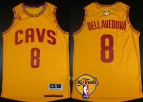 Wholesale Cheap Men\'s Cleveland Cavaliers #8 Matthew Dellavedova 2015 The Finals New Yellow Jersey