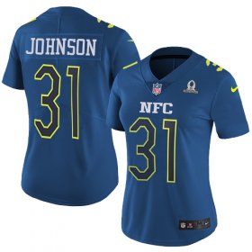 Wholesale Cheap Nike Cardinals #31 David Johnson Navy Women\'s Stitched NFL Limited NFC 2017 Pro Bowl Jersey