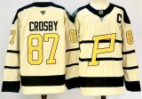 Cheap Men's Pittsburgh Penguins #87 Sidney Crosby Cream 2024-25 With C Patch Winter Classic Stitched Hockey Jersey