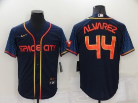 Wholesale Cheap Men\'s Houston Astros #44 Yordan Alvarez 2022 Navy City Connect Cool Base Stitched Jersey