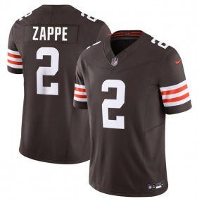 Cheap Men\'s Cleveland Browns #2 Bailey Zappe Brown 2024 F.U.S.E. Vapor Limited Stitched Football Jersey