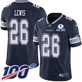 Wholesale Cheap Nike Cowboys #26 Jourdan Lewis Navy Blue Team Color Men\'s Stitched With Established In 1960 Patch NFL 100th Season Vapor Untouchable Limited Jersey