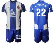 Wholesale Cheap Espanyol #22 M.Hermoso Home Soccer Club Jersey