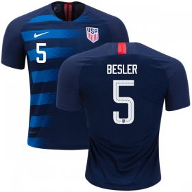 Wholesale Cheap Women\'s USA #5 Besler Away Soccer Country Jersey