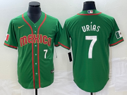 Wholesale Cheap Men's Mexico Baseball #7 Julio Urias Number 2023 Green World Classic Stitched Jersey1