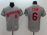 Wholesale Cheap Men Kansas City Royals 6 Cain Grey Elite 2022 MLB Jersey