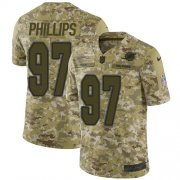 Wholesale Cheap Nike Dolphins #97 Jordan Phillips Camo Youth Stitched NFL Limited 2018 Salute to Service Jersey