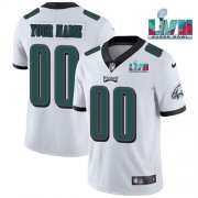 Wholesale Cheap Men's Philadelphia Eagles ACTIVE PLAYER Custom White Super Bowl LVII Patch Vapor Untouchable Limited Stitched Jersey