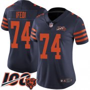 Wholesale Cheap Nike Bears #74 Germain Ifedi Navy Blue Alternate Women's Stitched NFL 100th Season Vapor Untouchable Limited Jersey