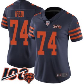 Wholesale Cheap Nike Bears #74 Germain Ifedi Navy Blue Alternate Women\'s Stitched NFL 100th Season Vapor Untouchable Limited Jersey