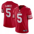 Wholesale Cheap Men's San Francisco 49ers #5 Trey Lance 2022 New Scarlet Vapor Untouchable Limited Stitched Football Jersey