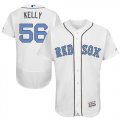 Wholesale Cheap Red Sox #56 Joe Kelly White Flexbase Authentic Collection Father's Day Stitched MLB Jersey